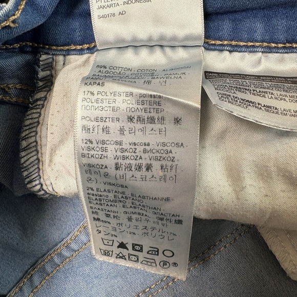 Womens Levi's denim jeans, light blue, super skinny, size 4, 710 - Picture 6 of 13